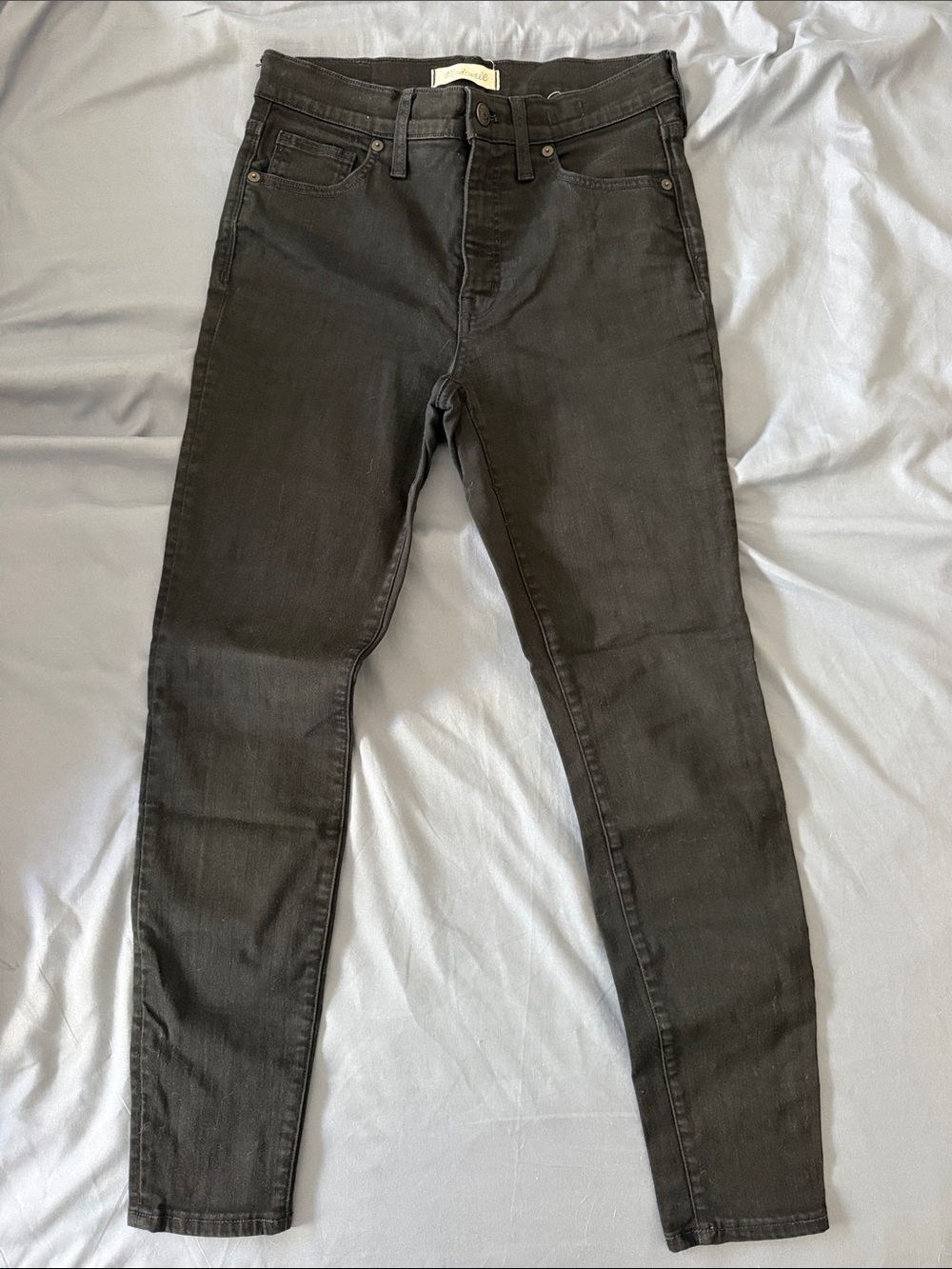 Madewell 9in High Rise Skinny Jeans- Black denim